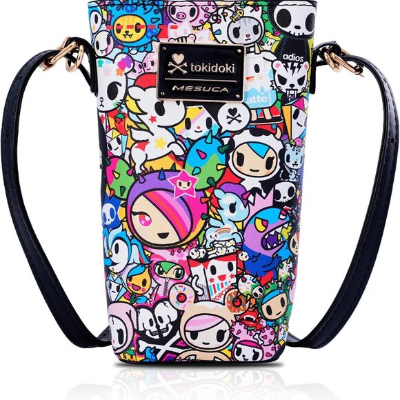 Leather Crossbody Bag Women's Adjustable Phone Pouch Shoulder Purse Multicolor - Picture 1 of 8